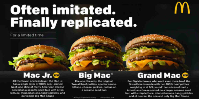 Big Mac ganha nova versão nos EUA